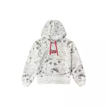 Vans Толстовка с капюшоном в стиле аниме с рисунком для женщин Off-White VN000JFDDGC S