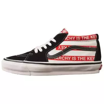 Vans Undercover x Premium Sk8-Mid 83 Anarchy is the Key кроссовки унисекс черные красновато-бордовые VN000CXG458 40