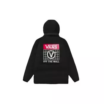 Vans Ветровка с капюшоном и логотипом, мужская куртка, черная VN0A4BPBBLK S