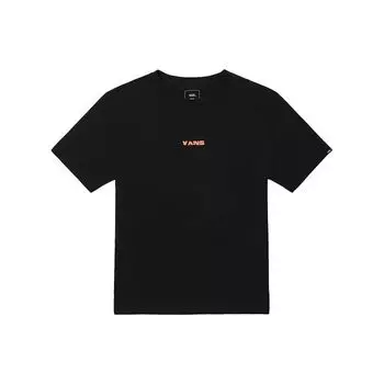 Vans Винтажная свободная футболка с графическим принтом унисекс топы черные VN0A5H9JBLK M