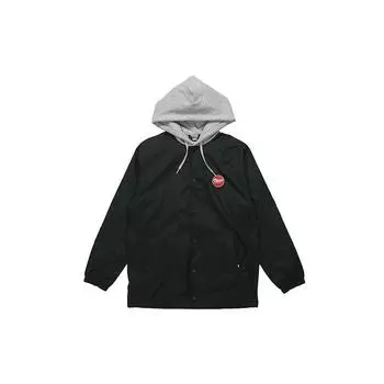 Vans Workwear Повседневная спортивная куртка с капюшоном и принтом логотипа Мужские куртки Черные VN0A4UTPBLK S