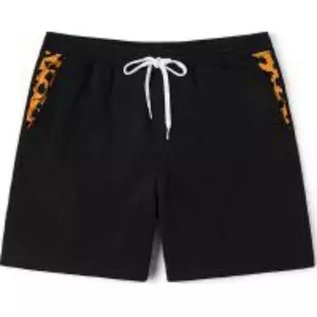 Vans X Asian Artist Collection Logo Fashion Lace-Up Casual Shorts Men shorts Black VN000JHJBLK S