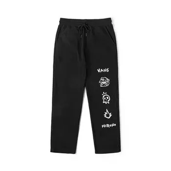 Vans X Hirono Collaboration Простые модные дышащие повседневные брюки унисекс брюки черного цвета VN000KPKBLK M