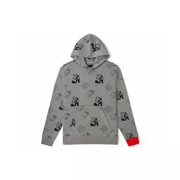 Vans X Kazuki Series пуловер с капюшоном и принтом по всей поверхности, унисекс, толстовки серые VN0A5H6L944 XL