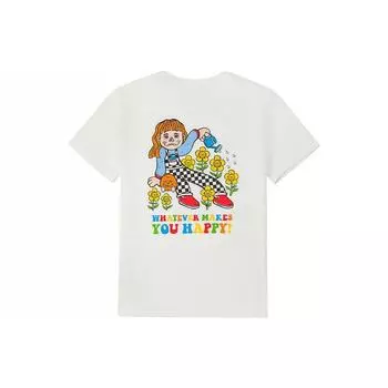 Vans X Moonlight Treasure American Vintage Cartoon Character Floral Fun Print Casual Celebrity Neck Short Sleeve T Shirt Women T Shirt VN0A7TQ6FS8 XS
