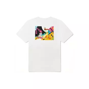 Vans X Nichinichi Art Collection Короткая футболка с круглым вырезом и мультяшными иллюстрациями, топы унисекс, белые VN0A5F4GWHT XL