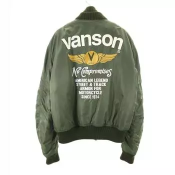 VANSON Flight jacket L khaki Blouson Men s Used