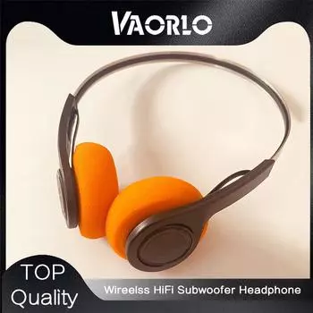 VAOLRO беспроводные Bluetooth наушники HiFi сабвуфер стерео музыка шумоподавление гарнитура уличные модные наушники для всех смартфонов чёрный