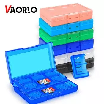 VAORLO 24 в 1 чехол для игровых карт для Nintendo Switch Oled портативный ящик для хранения NS Lite защитный чехол аксессуары с твердым корпусом чёрный