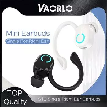 VAORLO Bluetooth 5,2 одиночные наушники для правого уха с HD-микрофоном IPX5 водонепроницаемая гарнитура для Xiaomi iphone Huawei чёрный