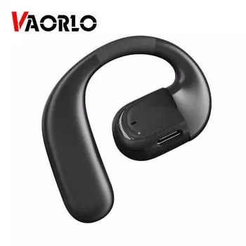 VAORLO Touch Business Наушники Одиночные наушники Bluetooth-крючок с HD-микрофоном Hi-Fi сабвуфер Музыкальное шумоподавление для всех смартфонов чёрный