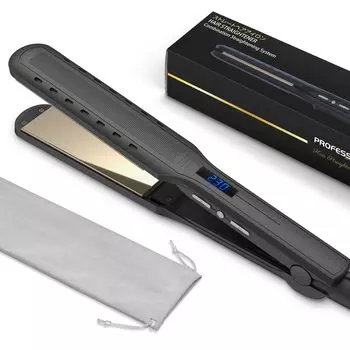 VAPAKA Straight Hair Iron Professional Технические характеристики 18 уровней регулировки температуры Прямой завиток 2-сторонний выпрямитель для волос Без боли Поворот на 360 градусов чёрный