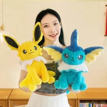 Vaporeon Jolteon Большие плюшевые игрушки Кукла Aquali Милое украшение Мягкая плюшевая подушка Покемон Подарок для детей 55cm
