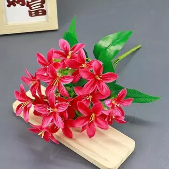 Var Brownie Lilium Artificial Bloom With Silk Material For Photography Props Rose Pink