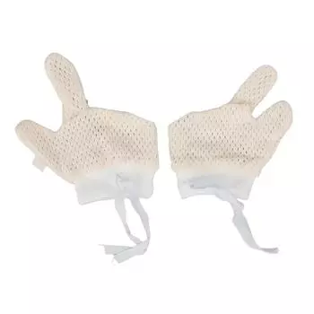 Варежки детские сетчатые перчатки для рук со шнурком, устойчивые к царапинам, унисекс для младенцев, новорожденных, мальчиков и девочек, размер S L