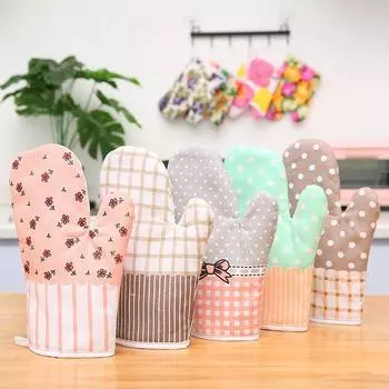 Варежки для микроволновки Перчатки Утолщенные термостойкие изоляционные кухонные перчатки для духовки Перчатки против ожогов Кухонные принадлежности 1 шт.
