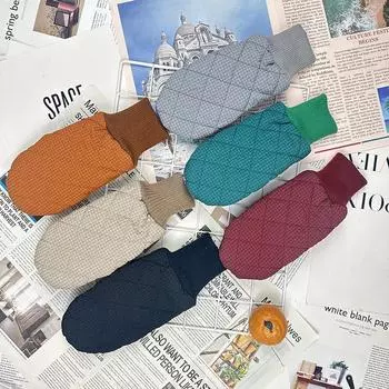 Варежки из флиса высокой ценности Женские флисовые утолщенные ветрозащитные теплые перчатки Перчатки для велоспорта на открытом воздухе для студентов бордовый