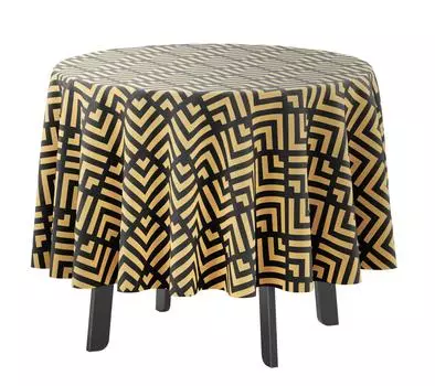 Vargottam круглая скатерть для дома и улицы, 58 дюймов, круглая скатерть, водонепроницаемая скатерть для патио, весенне-летняя скатерть 58x58 Inches коричневый