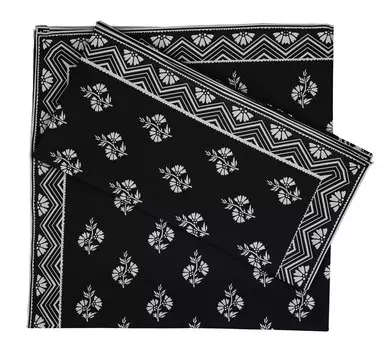 Vargottam Luxury Collection Обеденный стол Белье Декор Хлопковая салфетка Ткань с принтом Многоразовые салфетки Набор из 12, 20 X 20 - Азиатский Set Of 4 синий