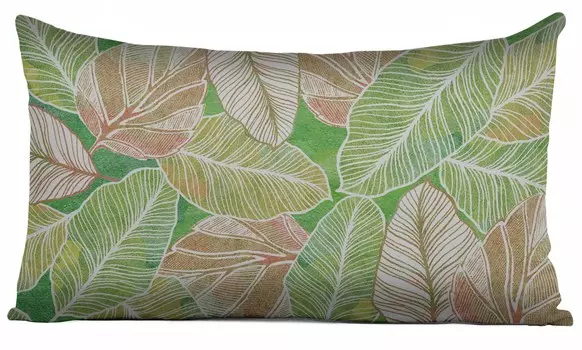 Vargottam Luxury, Мятно-зеленая тема с принтом, наволочки, декоративные наволочки, поясничная наволочка - 20x12 20x12 Inches зелёный