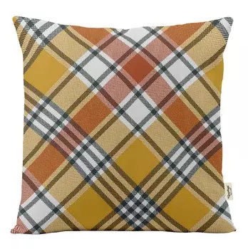 Vargottam Luxury, Printed Mustard Yellow Cushion Covers, Decorative Pillow Covers, Square Throw Pillowcase 12x12 Inches жёлтый