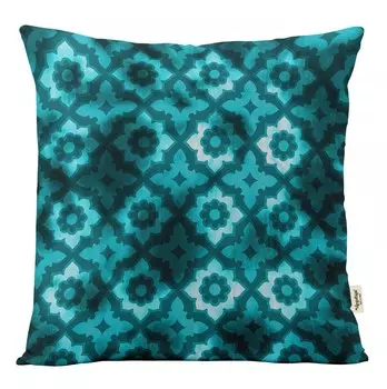 Vargottam Square Pillow Cover - Декоративные наволочки 12x12 дюймов, Наволочка с бирюзово-голубой тематикой, 12x12 Inches синий