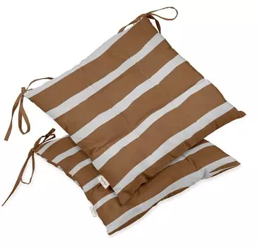 Vargottam Внутренняя наружная тафтинговая квадратная подушка для патио с принтом Набор из 2 водостойких подушек для патио, 19 дюймов, коричневый | 19 inches аква голубой