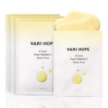 [ВАРИ:НАДЕЖДА] 8-дневная маска с чистым витамином С, упаковка 22 г*5 шт.