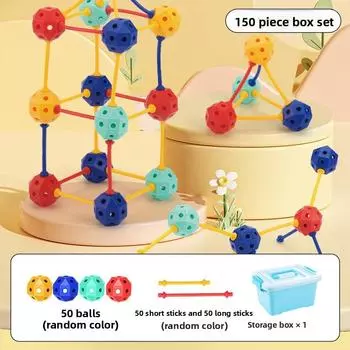 Variety 3D Bead Insertion Building Block Children s Assembly Geometric DIY Manual Assembly Large Particle Building Block Educational Toy