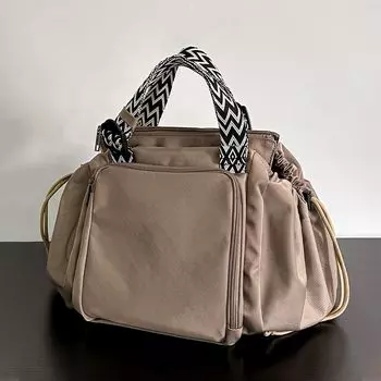 Variety Cradle Bag Japanese Travel Storage Women s Backpack Okhere Mother and Baby Go out Lightweight Multifunctional Mummy Bag Mocha Brown
