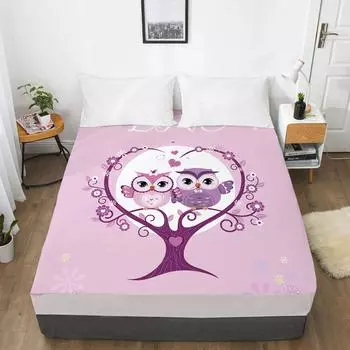 Various specifications of fitted sheets 3D printed patterns 3pcs sheets mattress covers elastic band bedding 120cmX200cmX30cm