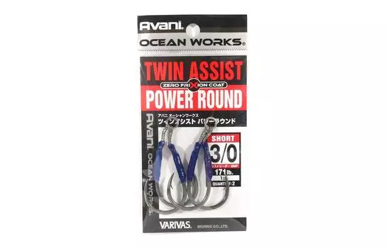 Varivas AH-50 Ocean Works Twin Assist Power, круглый, короткий, размер 3/0 (4438)