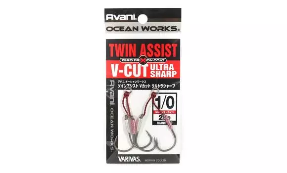 Varivas AH-66 Ocean Works Twin Assist V Cut Ultra Sharp, размер 1/0 (4599)