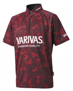 VARIVAS Dry Half Zip Short Sleeve Red Camo L VAZS-24