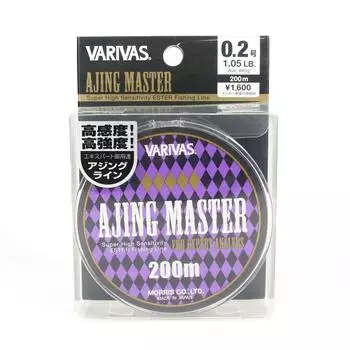 Varivas Ester Line Ajing Master 200 м PE 0,2, 1,05 фунта (8545) чистый