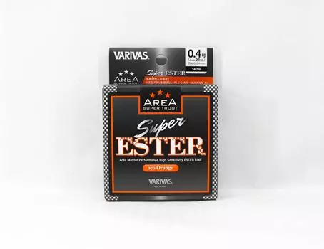 Varivas Ester Line Super Trout Area Orange 140 м 0,4, 2,1 фунта (7969) оранжевый