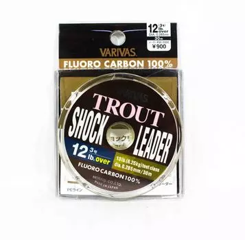 Varivas Fluorocarbon Форель Шок-Лидер Леска 30м 3.0, 12 фунтов (2169) чистый