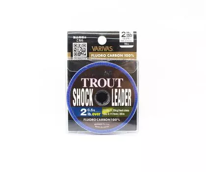 Varivas Fluorocarbon Форель Ударная Леска Лидер 30 м 2 фунта (5187) чистый