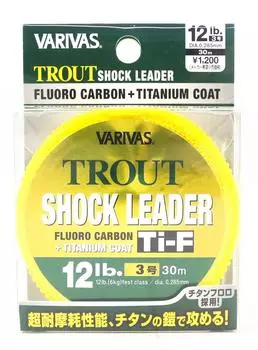 Varivas Fluorocarbon Ti-F Титановая форель 30 м 3,0,285 мм 12 фунтов (6438) жёлтый