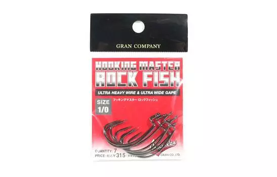 Varivas Hooking Master Червячный крючок Rock Fish Heavy Duty Размер 1/0 (1661)