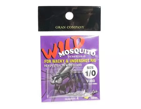 Varivas Крючок Wild Mosquito Wacky Worm Hook Heavy Guard, размер 1/0 (8172)