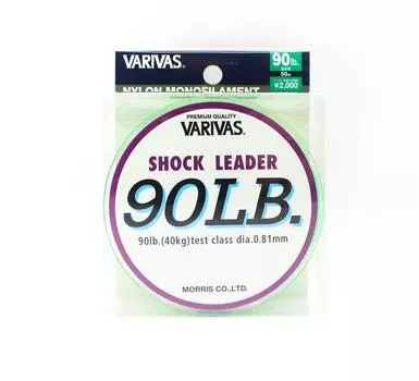 Varivas Нейлоновый шок-лидер Line 50м 90lb (3812) чистый