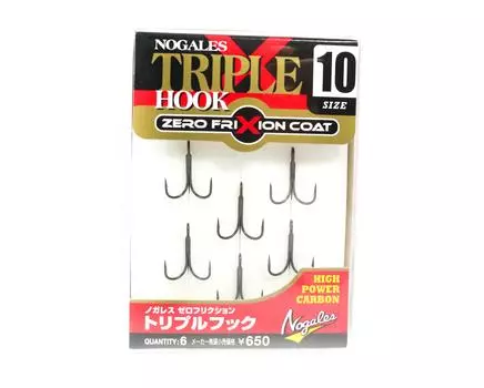 Varivas Nogales Treble Hook Нулевое трение Размер 10 (0317)