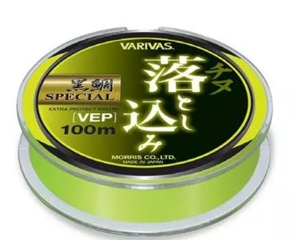 VARIVAS Nylon Line Black Sea Bream Special Chinu Drop Line VEP 100m 5kg Flash Yellow No. 2.5