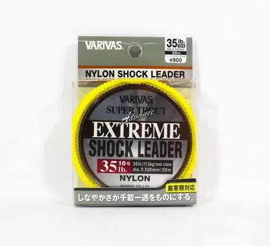 Varivas Nylon Super Trout Advance Extreme Shock Leader Line 30 м 35 фунтов (2385) жёлтый