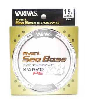 Varivas P.E Line Seabass Max Power X8 Gold 150м P.E 1.5 28.6lb (5813) коричневый