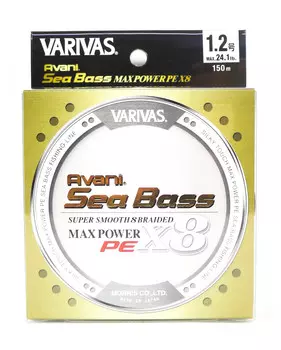 Леска Varivas PE Seabass Max Power X8 Gold 150 м PE 1.2 24.1lb (5806) коричневый