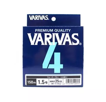 Varivas P.E Line Varivas 4 X4 Blue 150м P.E 1.5 Max 25lb (0571) синий
