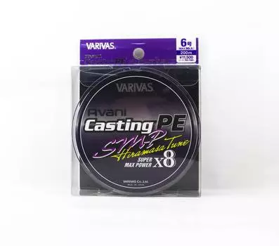 Varivas PE Line Avani SMP Hiramasa Tune Casting 200 м PE 6 90 фунтов (7235) фиолетовый