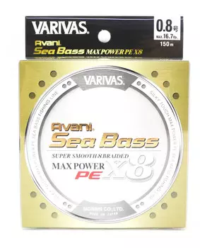 Varivas PE Line Seabass Max Power X8 Gold 150 м PE 0,8 16,7 фунта (5783) коричневый